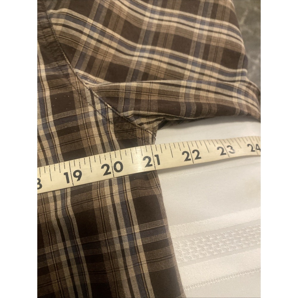 Carhartt Button Down Size Small Long Sleeve Shirt Brown Plaid - Picture 3 of 6